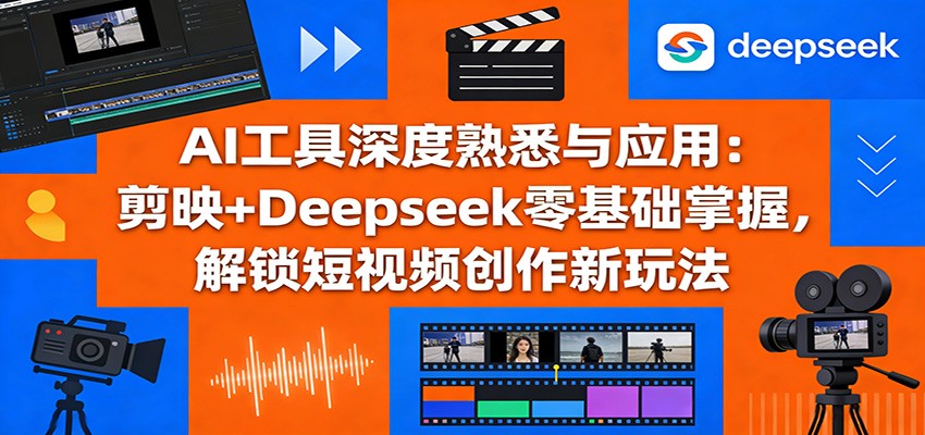 AI工具深度熟悉与应用:剪映+Deepseek零基础掌握,解锁短视频创作新玩法_豪客资源创业网-豪客资源_豪客资源库