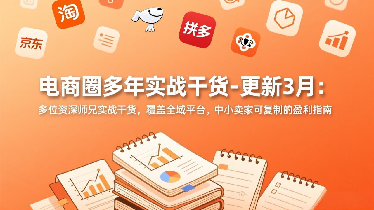 （17577期）电商圈多年实战干货-更新3月：多位资深师兄实战干货，覆盖全域平台，中小卖家可复制的盈利指南_豪客资源创业项目网-豪客资源_豪客资源库