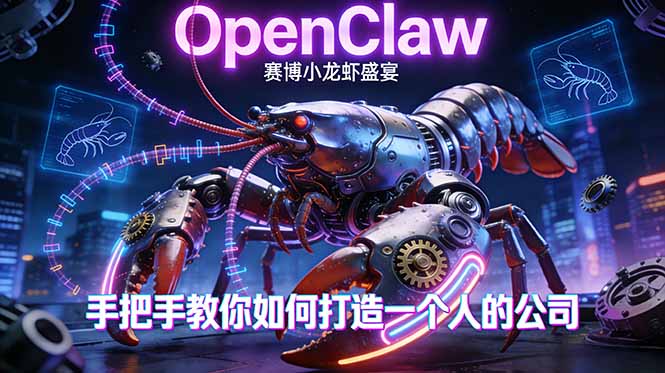 (17684期)OpenClaw,小龙虾-从产品到爆款的成长之路,手把手教你如何打造一个人的公司_豪客资源创业项目网-豪客资源_豪客资源库