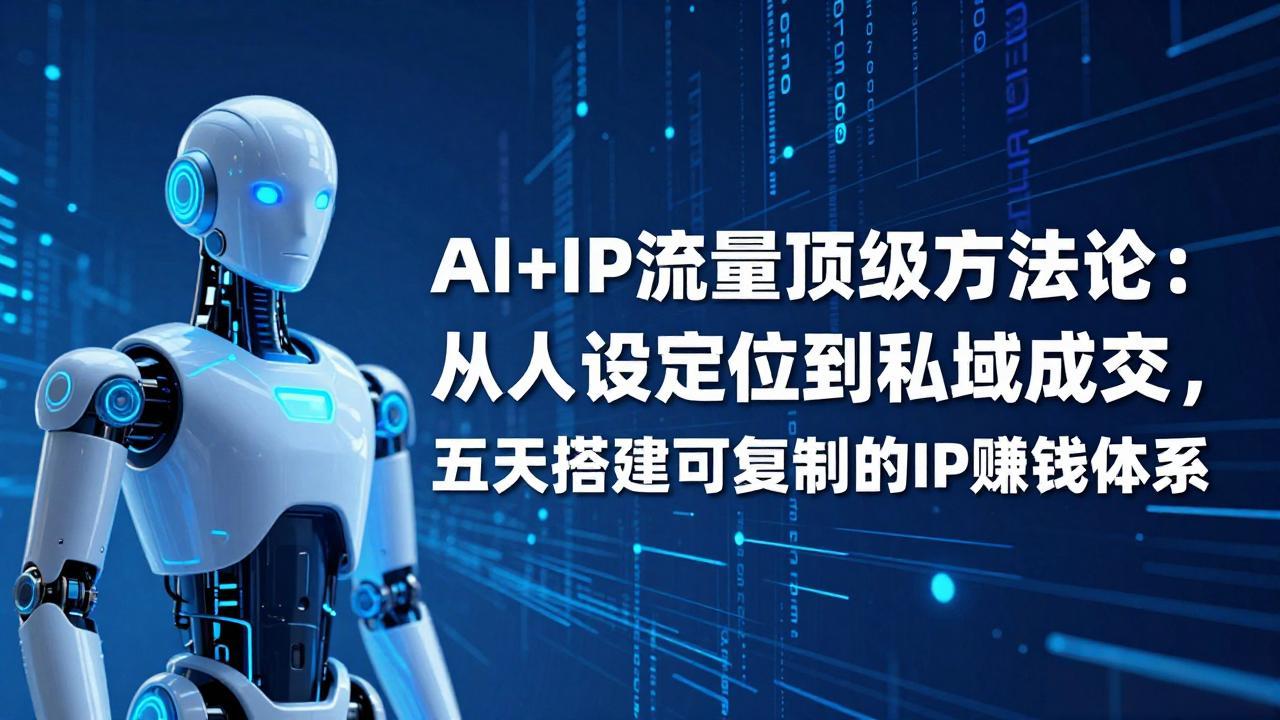（17521期）AI+IP顶级方法论：从人设定位到私域成交，五天搭建可复制的IP赚钱体系_豪客资源创业项目网-豪客资源_豪客资源库