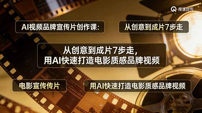 (17697期)AI视频品牌宣传片创作课:从创意到成片7步走,用AI快速打造电影质感品牌视频_豪客资源创业项目网-豪客资源_豪客资源库