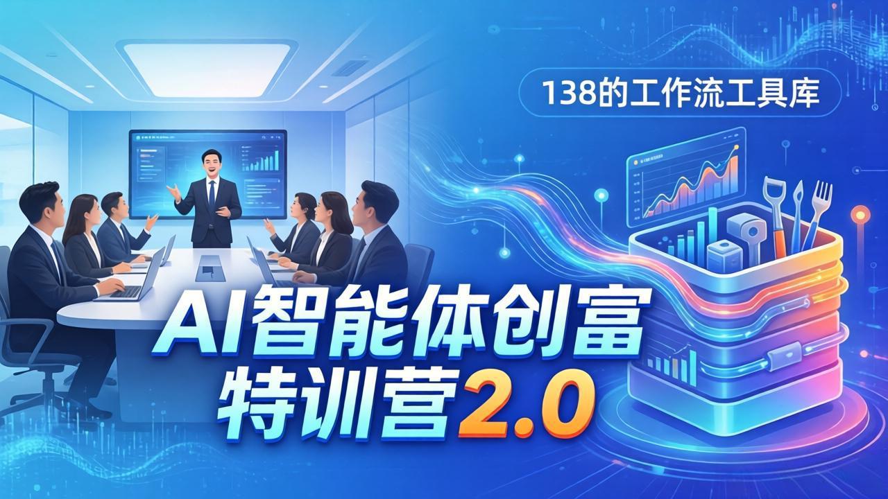 （17833期）AI智能体创富训练营2.0：3天闭门直播+视频课+工具库，从0到1搭建智能体附138个工作流_豪客资源创业项目网-豪客资源_豪客资源库