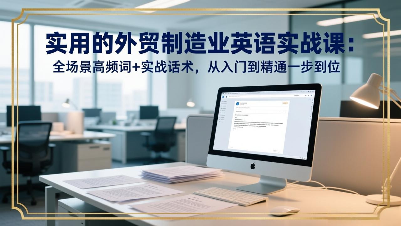 （17532期）实用的外贸制造业英语实战课：全场景高频词+实战话术，从入门到精通一步到位_豪客资源创业项目网-豪客资源_豪客资源库