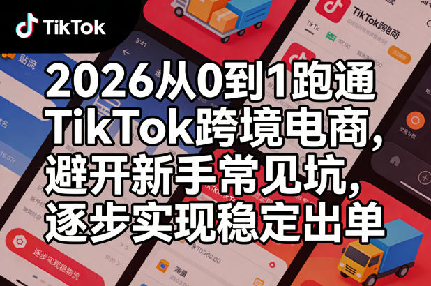 2026从0到1跑通TikTok跨境电商，避开新手常见坑，逐步实现稳定出单——豪客资源创业项目网-豪客资源_豪客资源库
