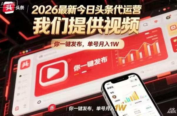 今日头条躺賺模式，你9我1，操作简单，一键发布，单机日入数百，长期合作【揭秘】——豪客资源创业项目网-豪客资源_豪客资源库