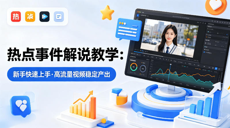 某大V的热点事件解说教学，新手也能快速上手，稳定产出高流量解说视频——豪客资源创业项目网-豪客资源_豪客资源库