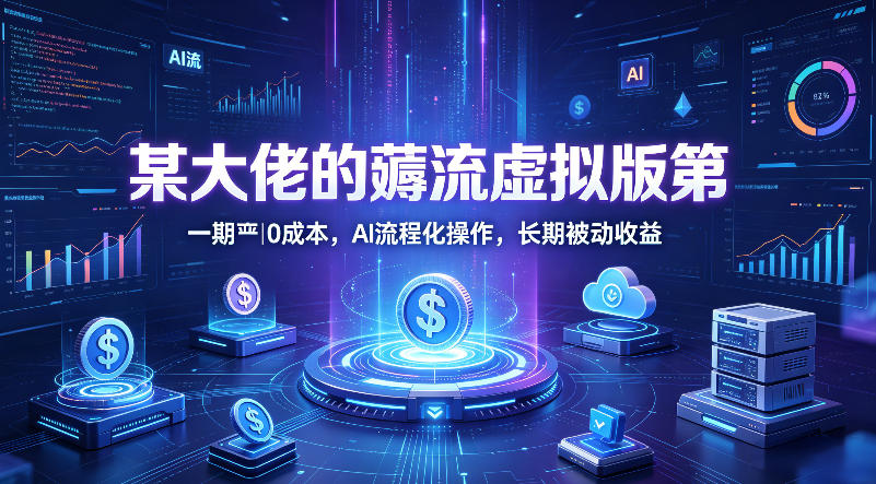图片[1]-某大佬的薅流虚拟版第一期丨0成本，AI流程化操作，长期被动收益——豪客资源创业项目网-豪客资源