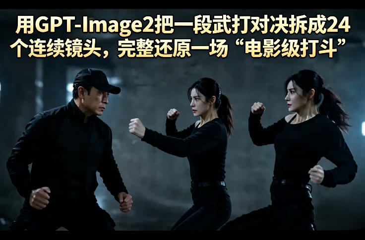 用GPT-Image2把一段武打对决拆成24个连续镜头，完整还原一场“电影级打斗”——豪客资源创业项目网-豪客资源_豪客资源库