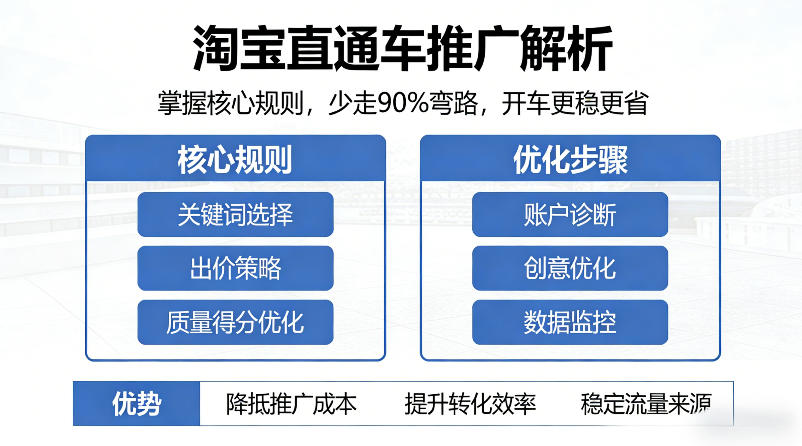淘宝直通车推广解析，掌握核心规则，少走90%弯路，开车更稳更省——豪客资源创业项目网-豪客资源_豪客资源库
