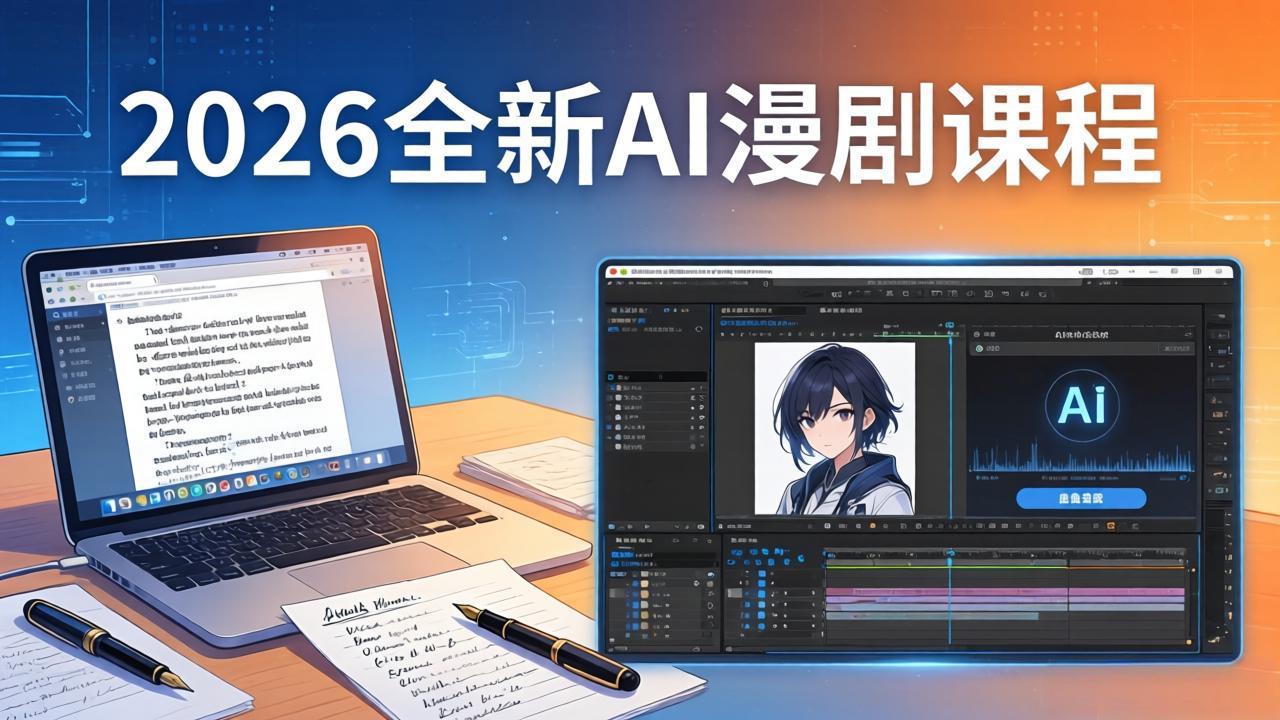 （17893期）2026全新AI漫剧课程：覆盖创作全链路，教你写作分镜剪辑配音一站式打造漫剧作品_豪客资源创业项目网-豪客资源_豪客资源库