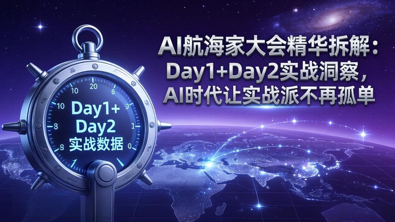 (17867期)AI航海家大会精华拆解:Day1+Day2实战洞察,AI时代让实战派不再孤单_豪客资源创业项目网-豪客资源_豪客资源库