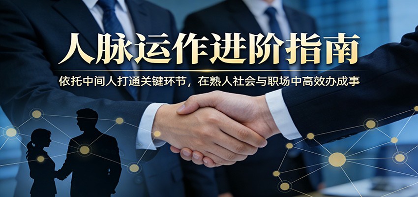 付费文章：人脉运作进阶指南，依托中间人打通关键环节，在熟人社会与职场中高效办成事_豪客资源创业网-豪客资源_豪客资源库