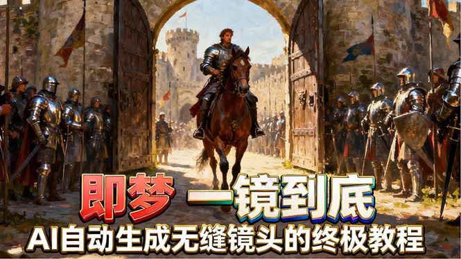 （18241期）即梦AI一镜到底终极教程，智能补帧+运镜技巧，AI自动生成无缝丝滑长镜头高效出片_豪客资源创业项目网-豪客资源_豪客资源库