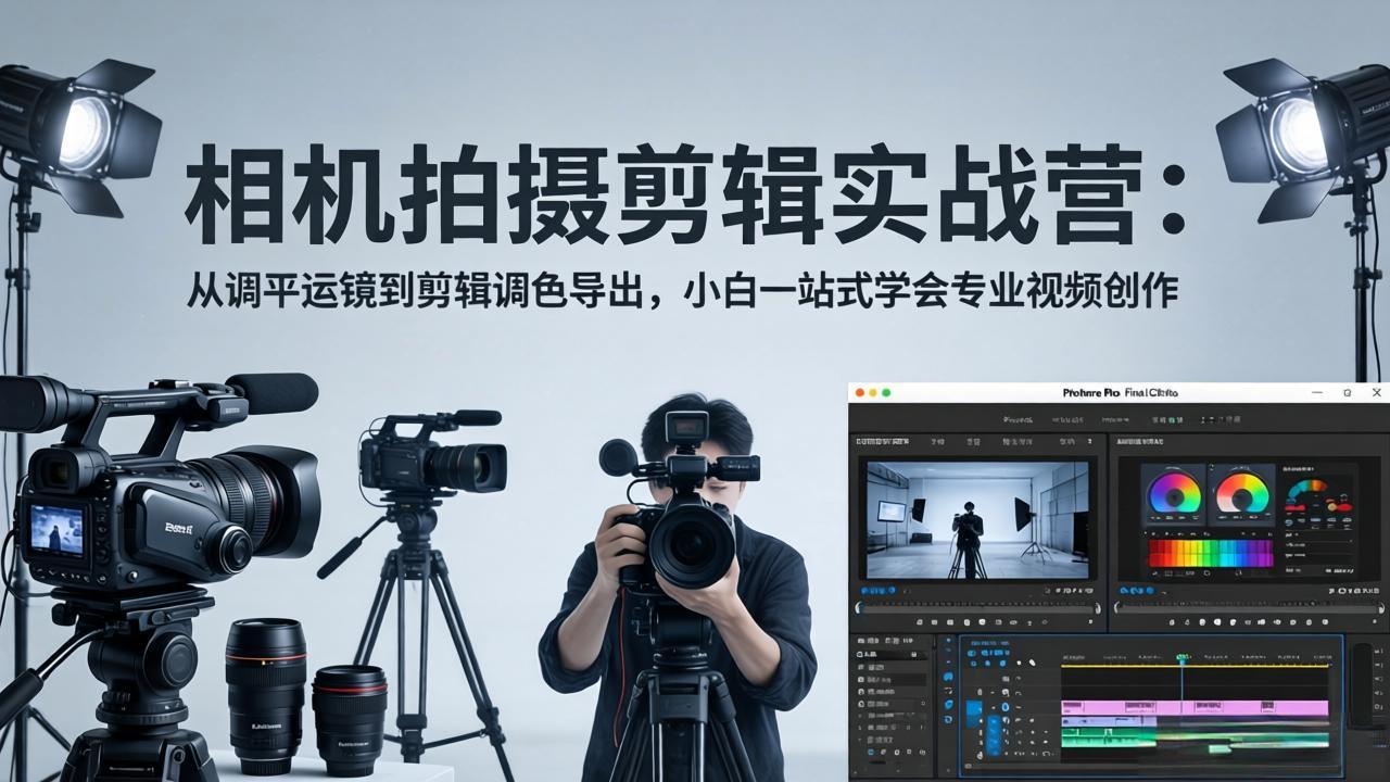 （18002期）相机拍摄剪辑实战营：从调平运镜到剪辑调色导出，小白一站式学会专业视频创作_豪客资源创业项目网-豪客资源_豪客资源库