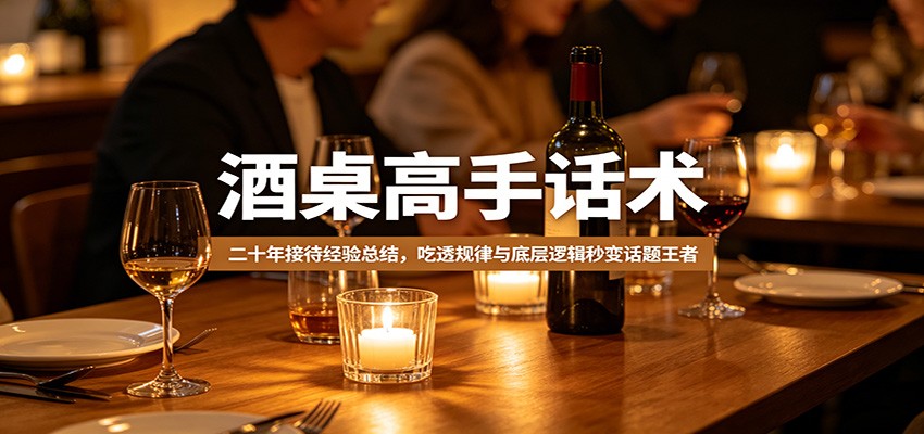 酒桌高手话术：二十年接待经验总结，吃透规律与底层逻辑秒变话题王者_豪客资源创业网-豪客资源_豪客资源库